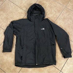 Vintage North Face Jacket Mens Medium Grey Waterproof Winter Hyvent